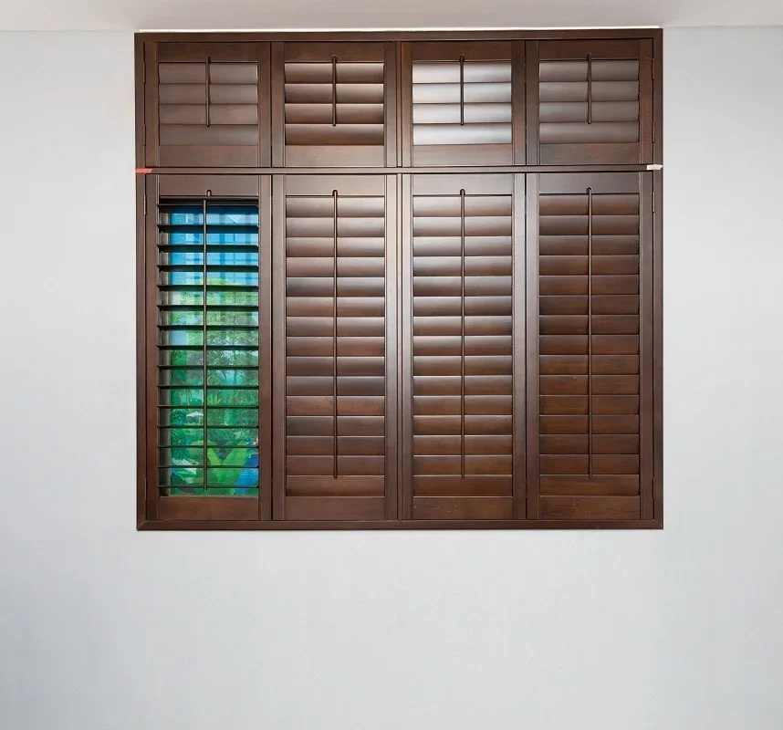 yyhcUp and Down Tracks Indoor Outdoor Wooden Aluminum Multi Fold Panel Shutters Louver Blind Window Door Customized