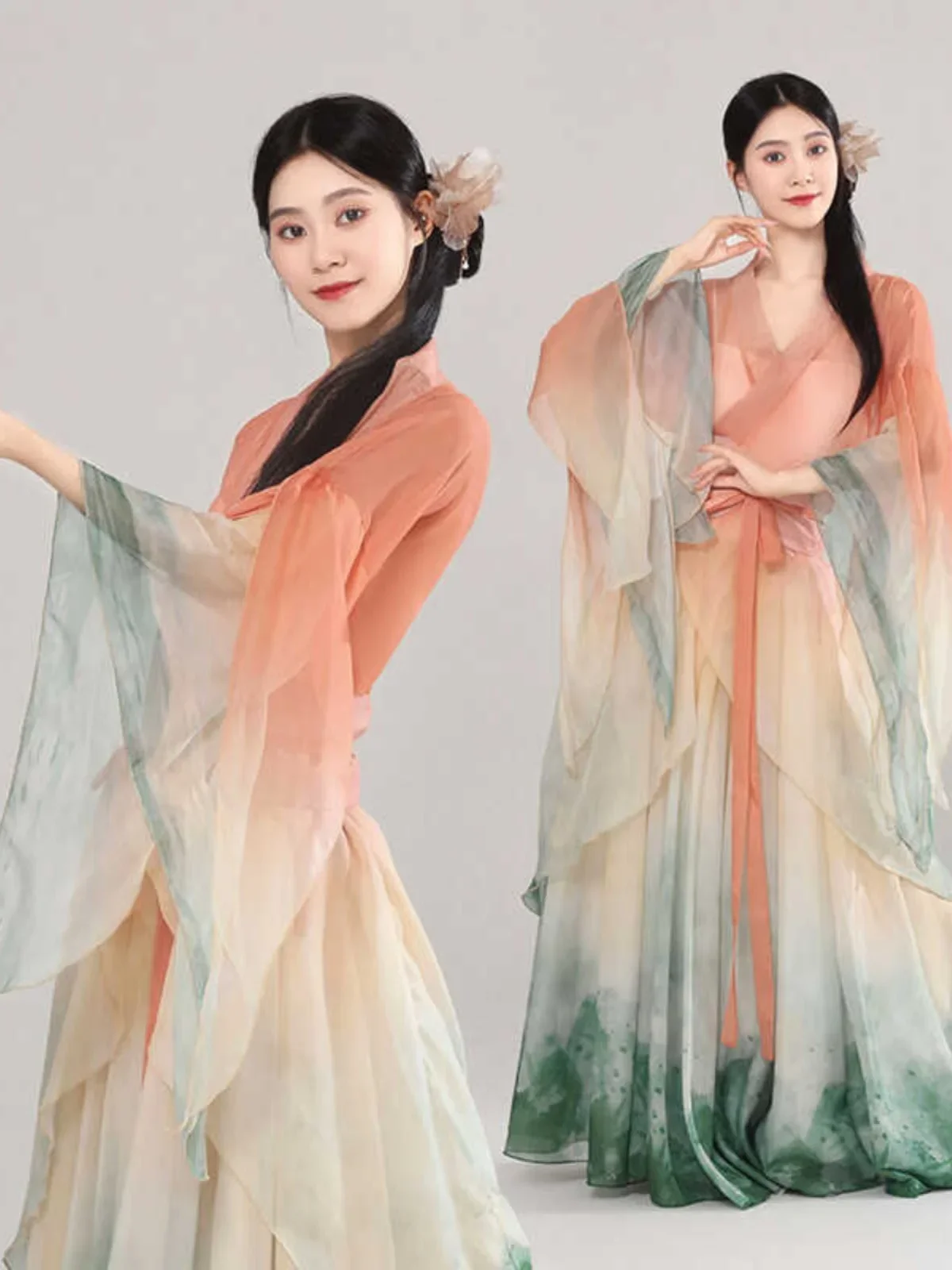 

Classical dance costumes female gradual change antique swinging skirt fairy Chinese dance performance costumes