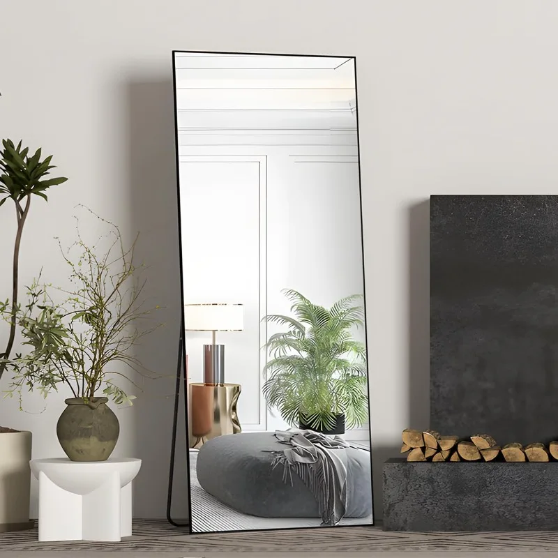 

Full Length Mirror Floor Mirror Large 57"x24"Black Body Rectangle Mirror w/Tempered Glass Distortion Free, HD Reflection,