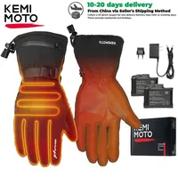 KEMIMOTO Electric Heated Gloves Skiing Winter Snow Gloves Touch Screen Windproof Warm Rechargeable Battery Hunting Fishing Men