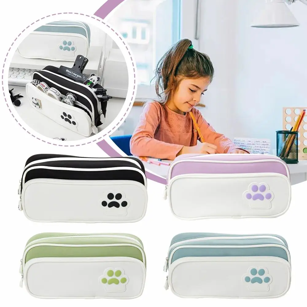 2025 جديد القط باو حقيبة أقلام رصاص القط باو طباعة متعدد الطبقات فتاة ممحاة لطيف طالب المدرسة تخزين حقيبة أقلام رصاص سعة كبيرة Cas K1X6
