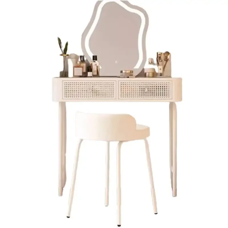 تصاميم تخزين دولاب الزينة الحديد بسيط الحديثة الأبيض دولاب الزينة ماكياج فاخر رخيصة Coiffeuse دي Chambre أثاث المنزل