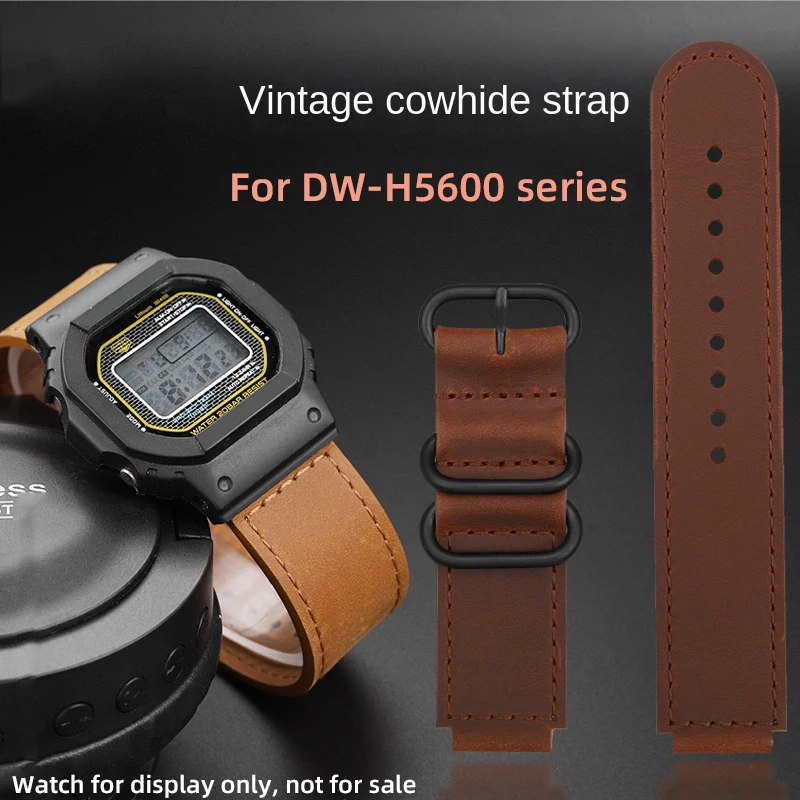 

18mm For GSHOCK DW H5600 Bracelet Bands Casio DW-H5600 Modified Strap 40th Anniversary Small Square Vintage Leather Watch Chain