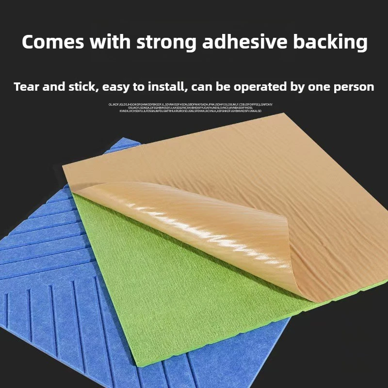 Eco-Friendly Soundproof Stickers autoadhesivo Fireproof Polyester Fiber Acoustic Panels Self-Adhesive for Piano Drum Room