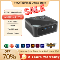 MOREFINE New Mini Pc S800 Intel Core Ultra 9 185H Ultra 7 155H Diy Gaming Computer Laptop Gamer Desktop Computers Windows11PRO