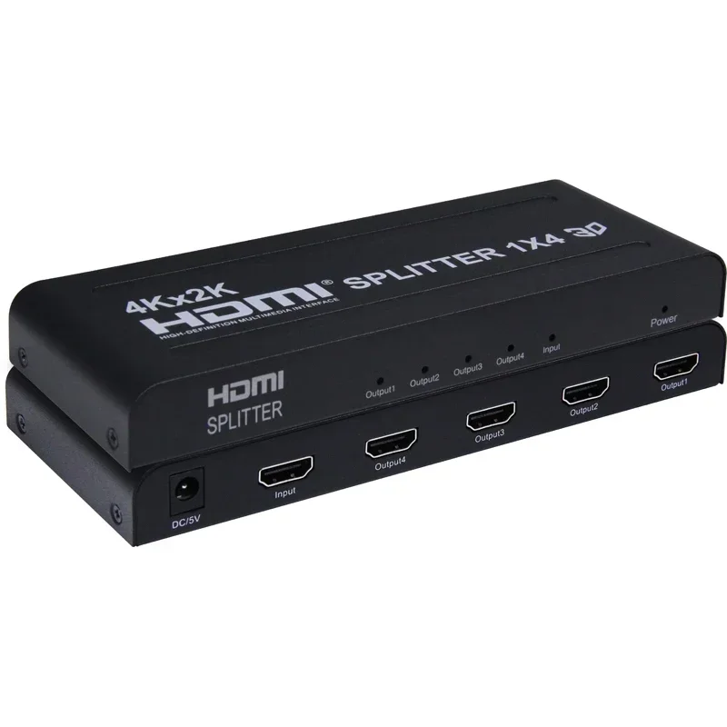 

4Kx2K 1x2 HDMI Splitter 4k 1X4 3D Video Converter 1080P Video Distributor for PS3 PS4 TV Box DVD Laptop PC To Monitor Projector