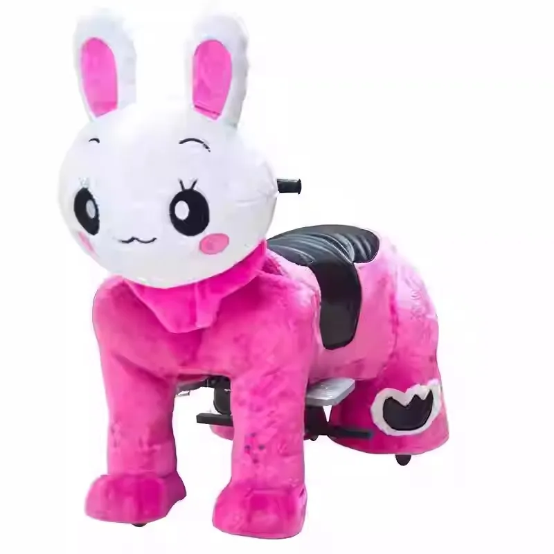 

Unisex Kids Electric Battery Operated Ride-on Toy Plush Horse Walking Toy Dog Type on for Mall Use