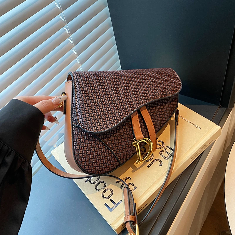 

Fashion Elegant Women's Leather Handbag Luxury Crossbody Shoulder Bag Classic Designer Tote Vintage Look