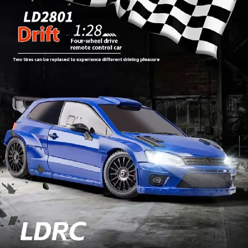 LD2801 RC Drift car 1:28 Auto da corsa 2.4g Radiocomando 4WD Modello di veicolo a motore ad alta velocità Auto giocattolo per regali di Natale