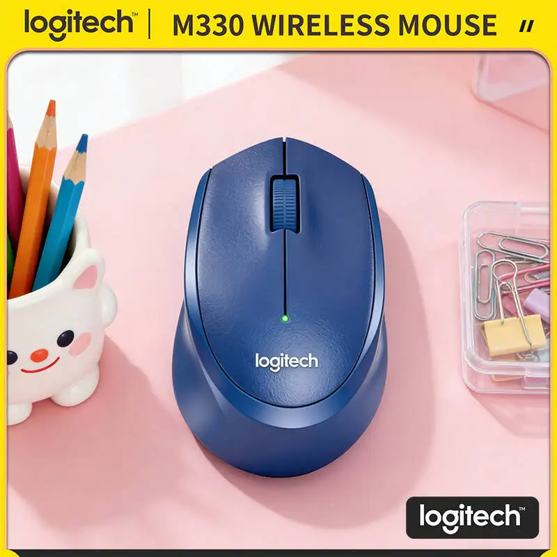 

Беспроводная бесшумная мышь Logitech M330, эргономичный дизайн, 2.4G, беспроводная связь, радиус действия 10 м, высокая точность, для ноутбуков, ПК, Mac, для работы