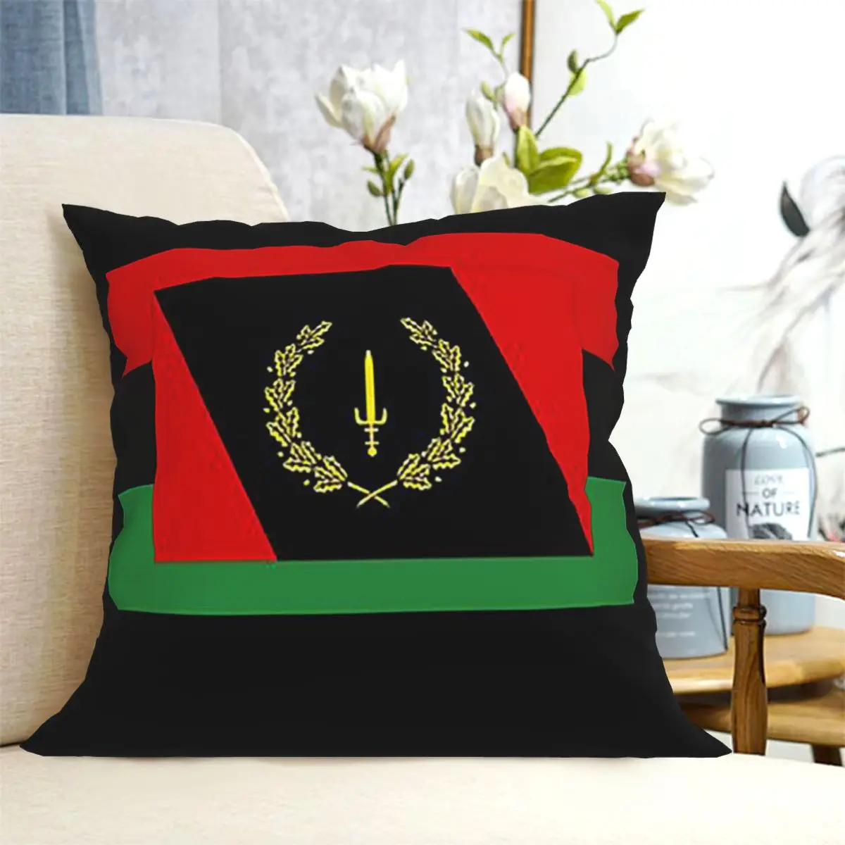 Copy Of Black American Heritage Flag Square Pillowcase Cushion Cover Pillow Case Throw Pillow Cover for Home Bedroom Car