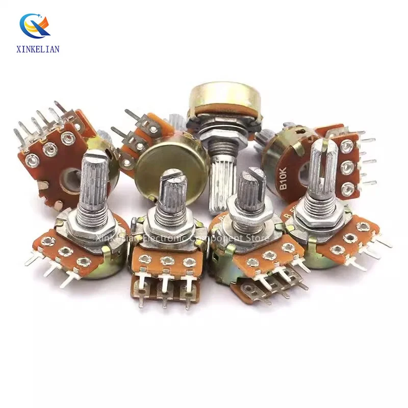 5PCS WH148 6pin 1K 5K 10K 50K 1M Linear Potentiometer L15mm Variable Resistor B1K B2K B5K B10K B20K B50K B100K B500K B1M Ohm