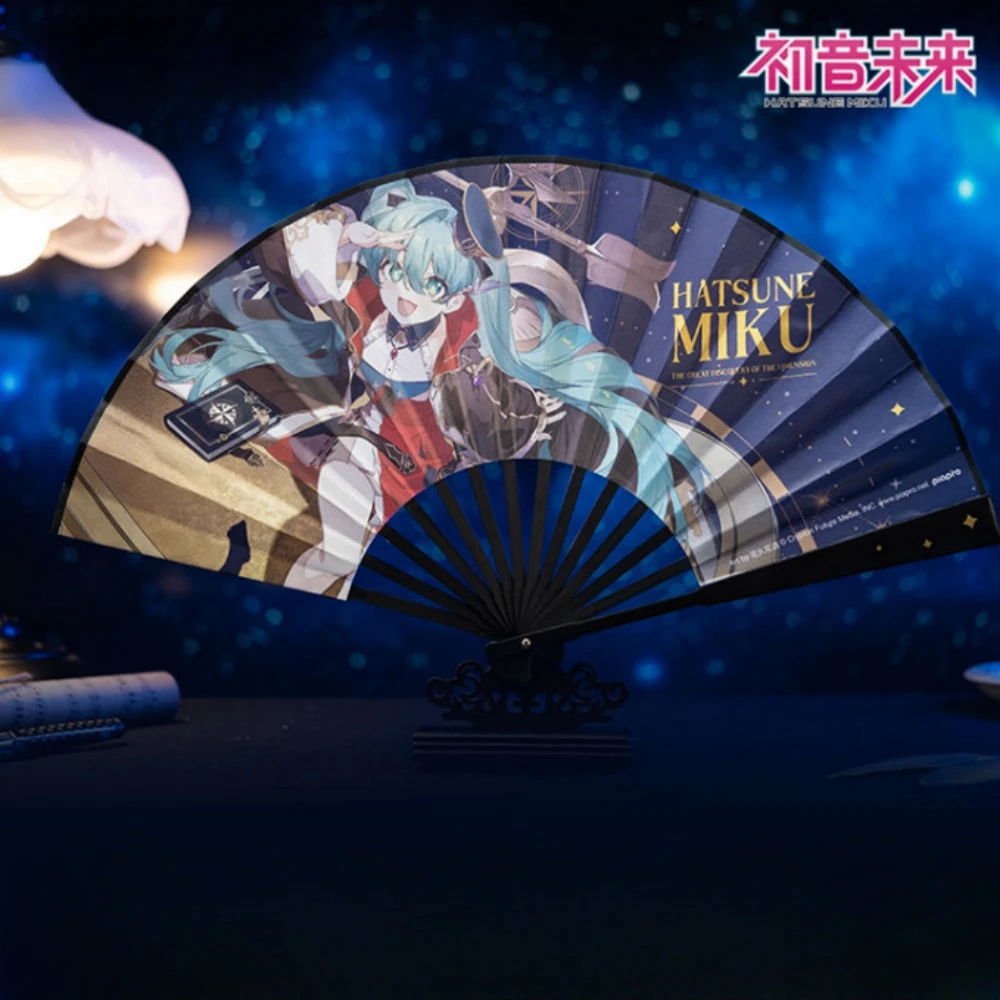 Genuine Original Hatsune Miku Next Big Discovery Folding Fan Miku39 Commemorative Paper Folding Fan Secondary Anime Periphery