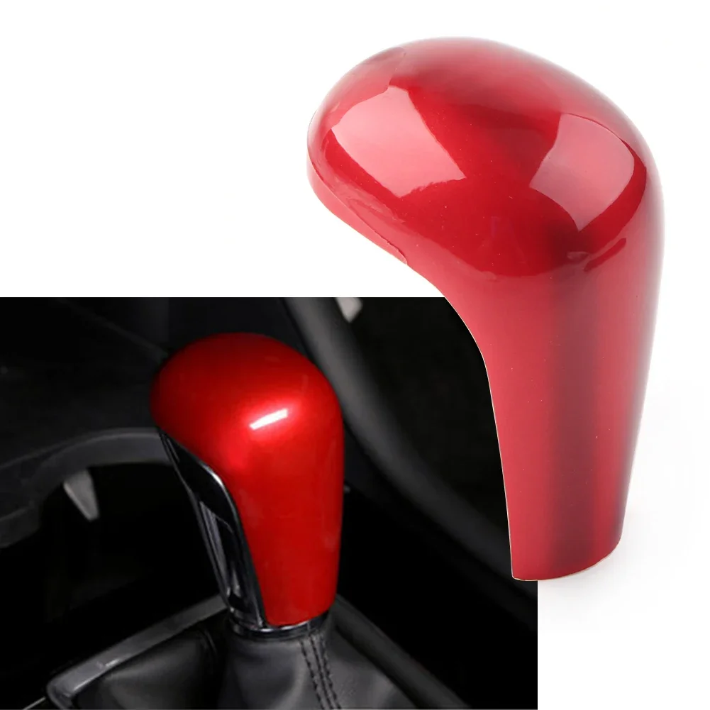 For Mazda 3 Axela 2020 2021 2022 2023 2024 Car Styling Red Gear Shift Knob Cover Decorative Trims Auto Plastic Accessories Adorn