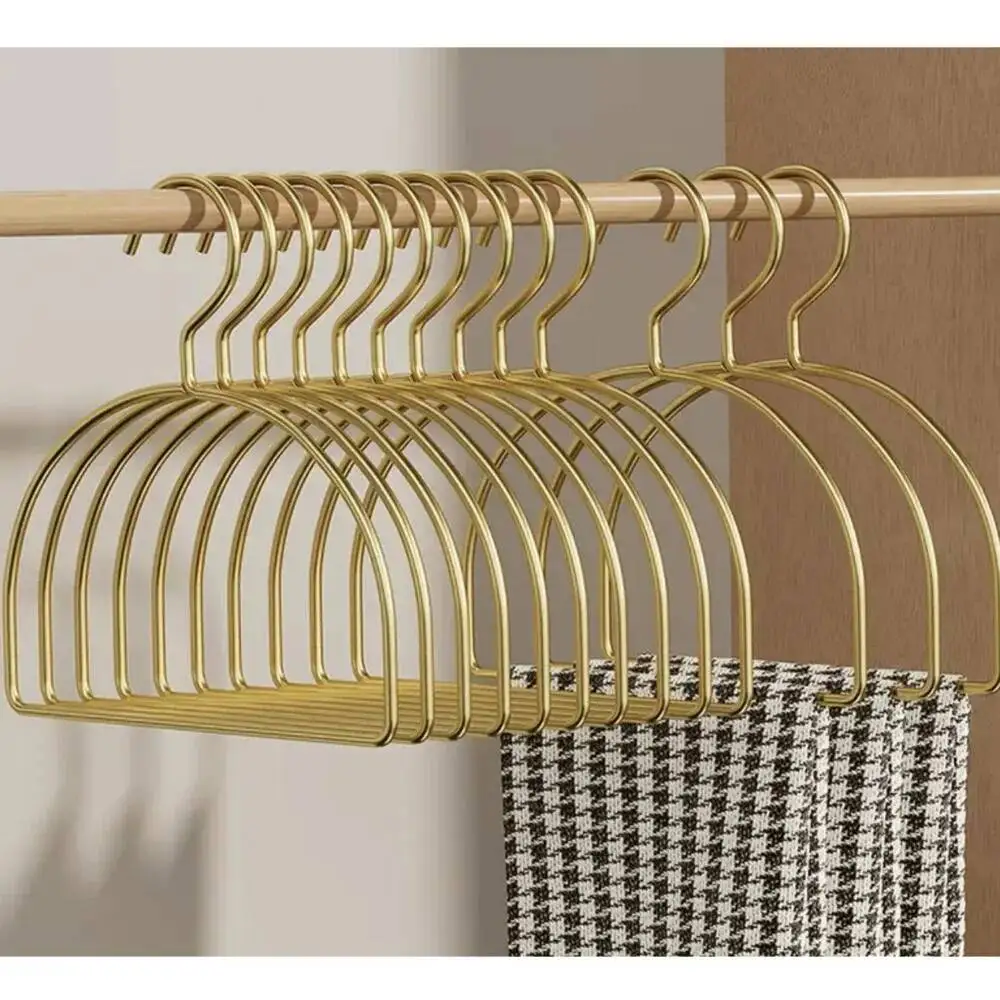 10 Stück Goldene Große Ring-Schalhalter Kleiderschrank-Aufbewahrungsregal für Krawatten Gürtel Schals – Detail 4