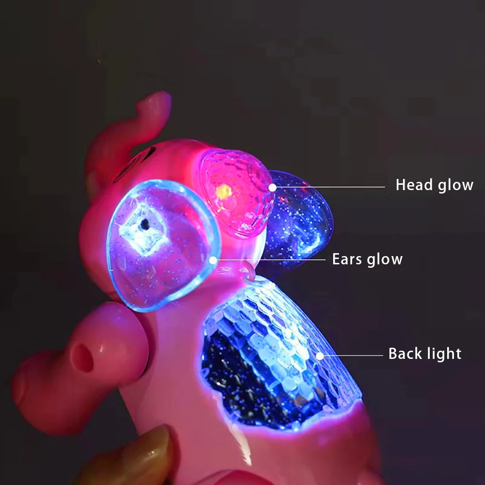 1 pz bambini divertente illuminazione a piedi elefante con musica e luce giocattolo interattivo bambini divertente elettronica giocattolo regalo di compleanno