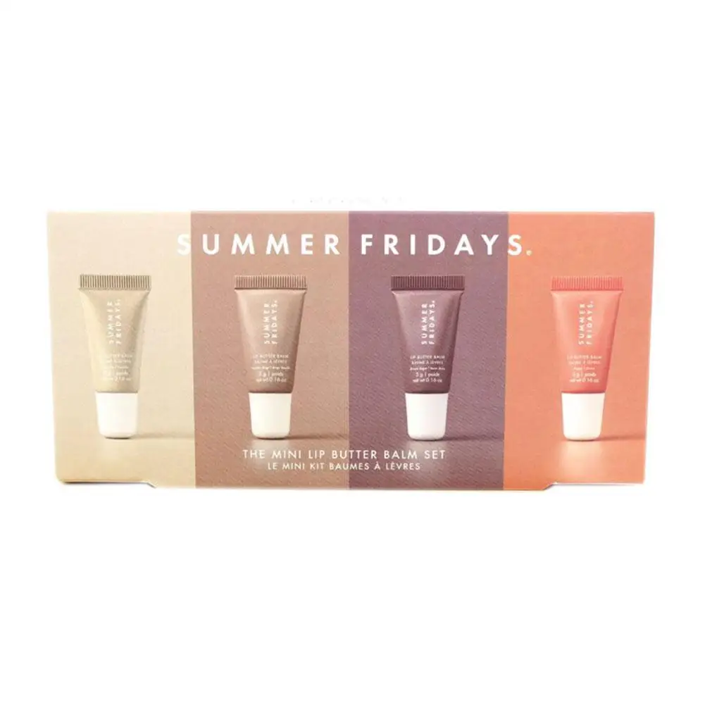 SUMMER FRIDAYS Mini Lip Butter Balm Set Moisturizing Sunscreen Long-lasting Moisture Refreshing Non-greasy Makeup