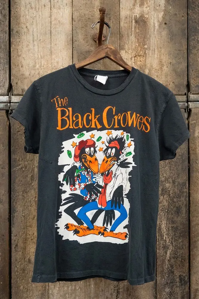 The Black Crows Black Short Sleeve Cotton T shirt Unisex S 5XL VM8296