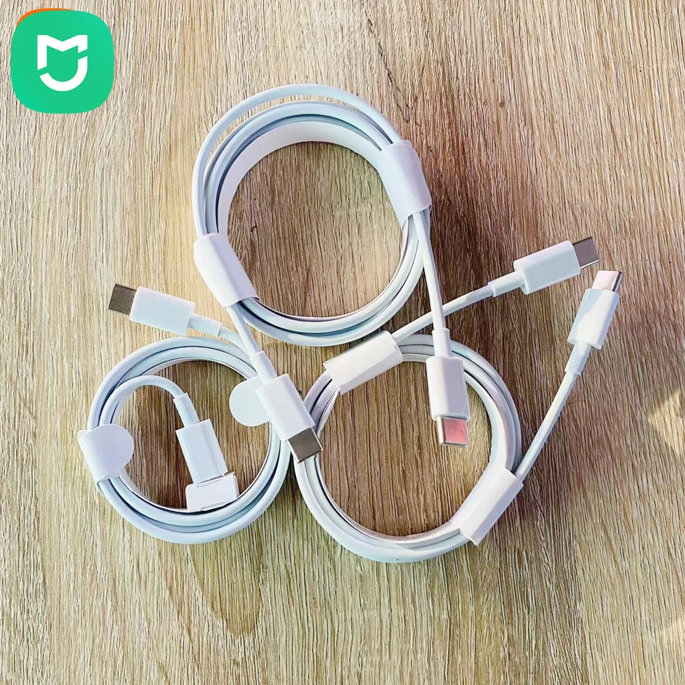 สายชาร์จ USB-C คู่ Mijia 60W 5A PD พิมพ์ C kable สำหรับ Xiaomi 12แผ่น5 Pro Air Notebook redmi 15 K30 Tipo