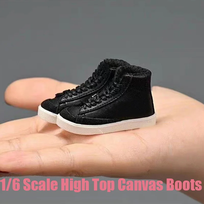 1/6 Soldier Dolls Sneakers Classic Punk Street High Top Canvas Shoes Lace Up Boot For 12Inch Action Figures Body Model Toys