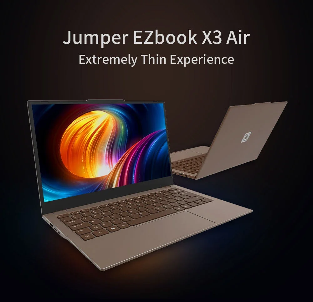 13.3-inch Jumper X3 AIR Metal Shell Laptop 8GB RAM 128G SSD Windows10 Intel Celeron N4100 Dual-Band WiFi Business Office Comput