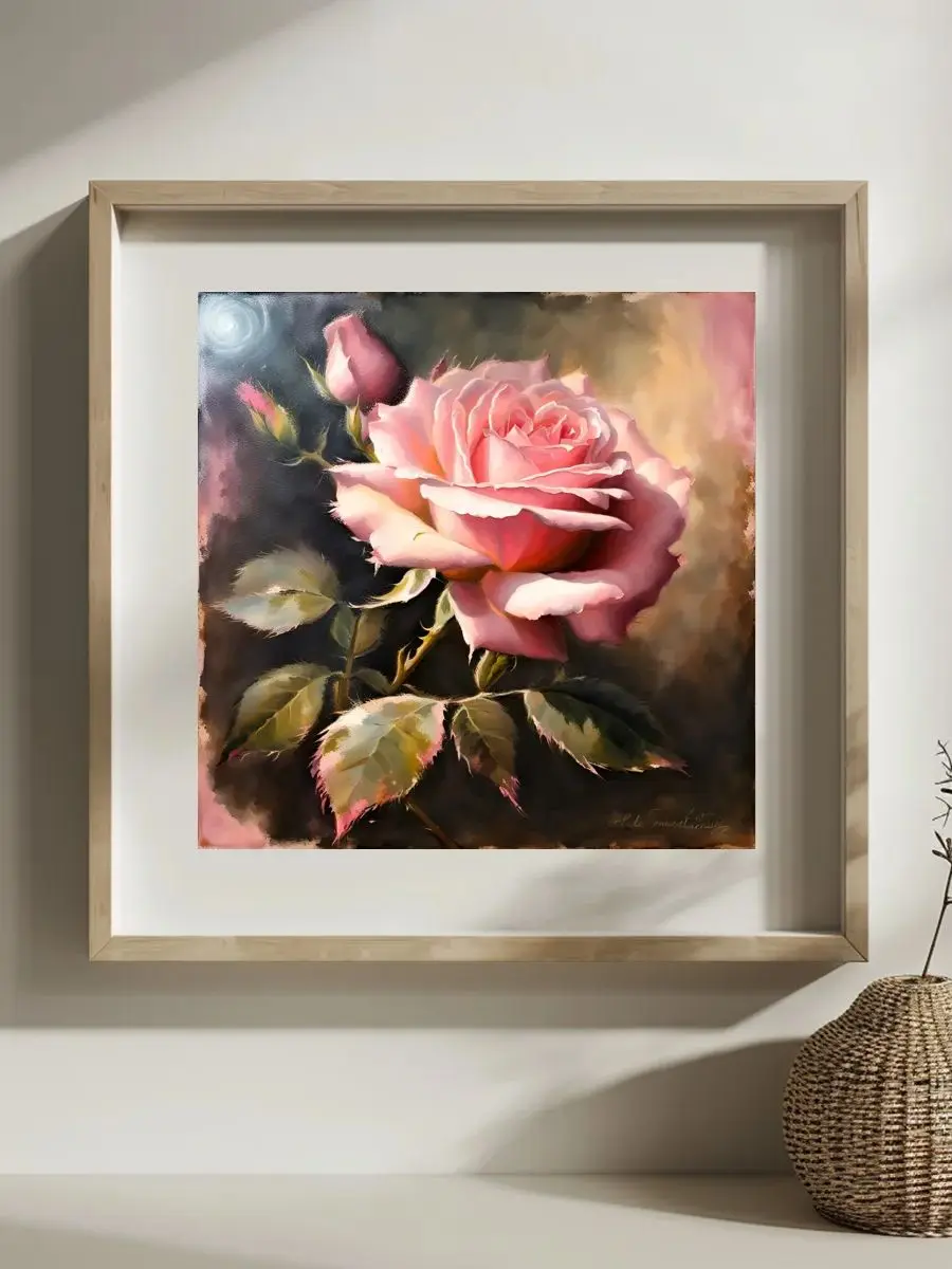 Rosa Rose 30X30CM/11,8 Zoll Kreuzstich-Set DIY 11CT/14CT Stickerei Hobby als Geschenk Stickset – Detail 1