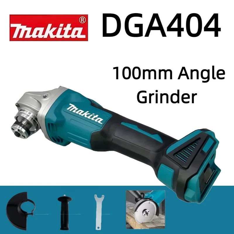 meuleuse-d'angle-electrique-sans-fil-makita-125-mm-dga404-outil-electrique-pour-le-metal-et-le-bois-machine-de-meulage-de-polissage-et-de-decoupe