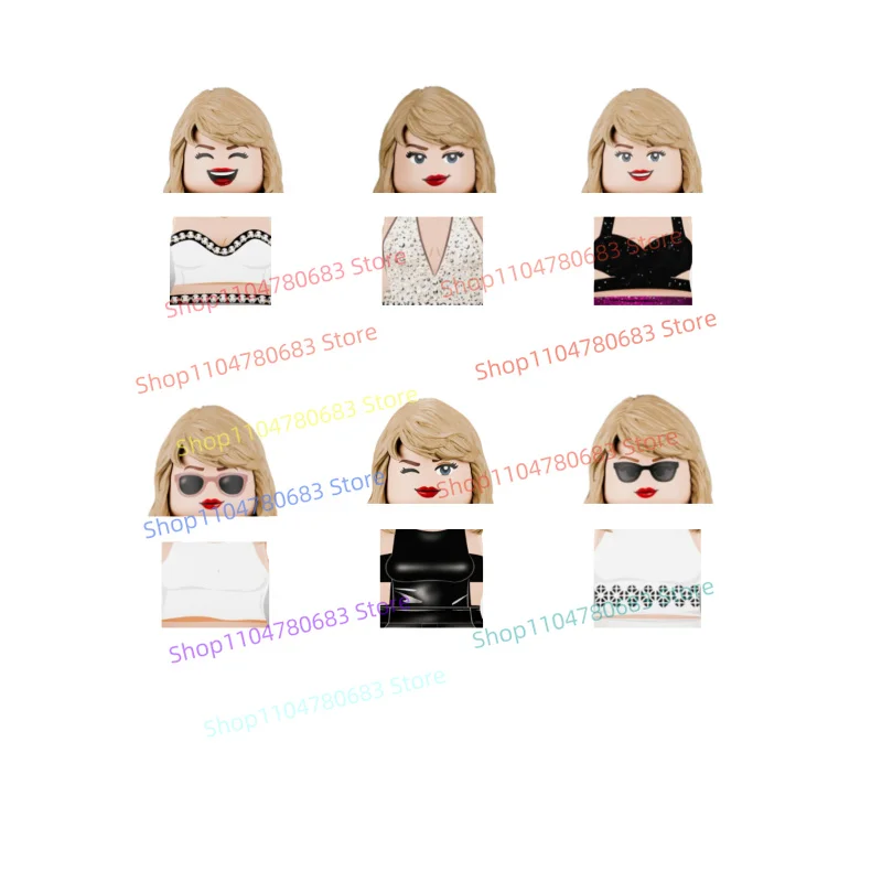 New MOC Mini Figure Concert Scene Singer Character, Building Block Toy, Collectible Display, Holiday Gift
