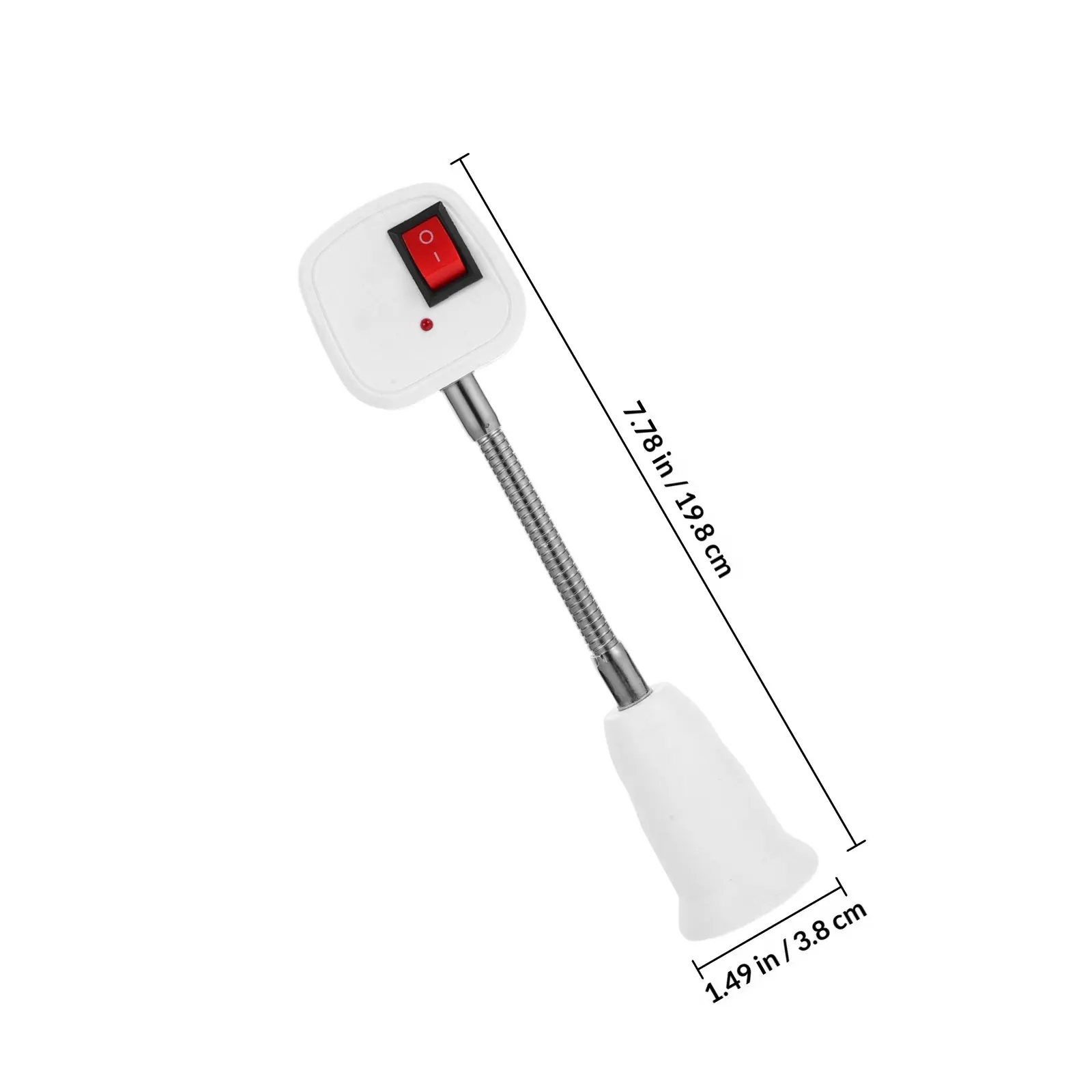 Plug and Play E27 Light Socket Adapter Flexible Gooseneck Design with Switch Ideal for Home Office Restaurant Exhibition Hotel - view 3