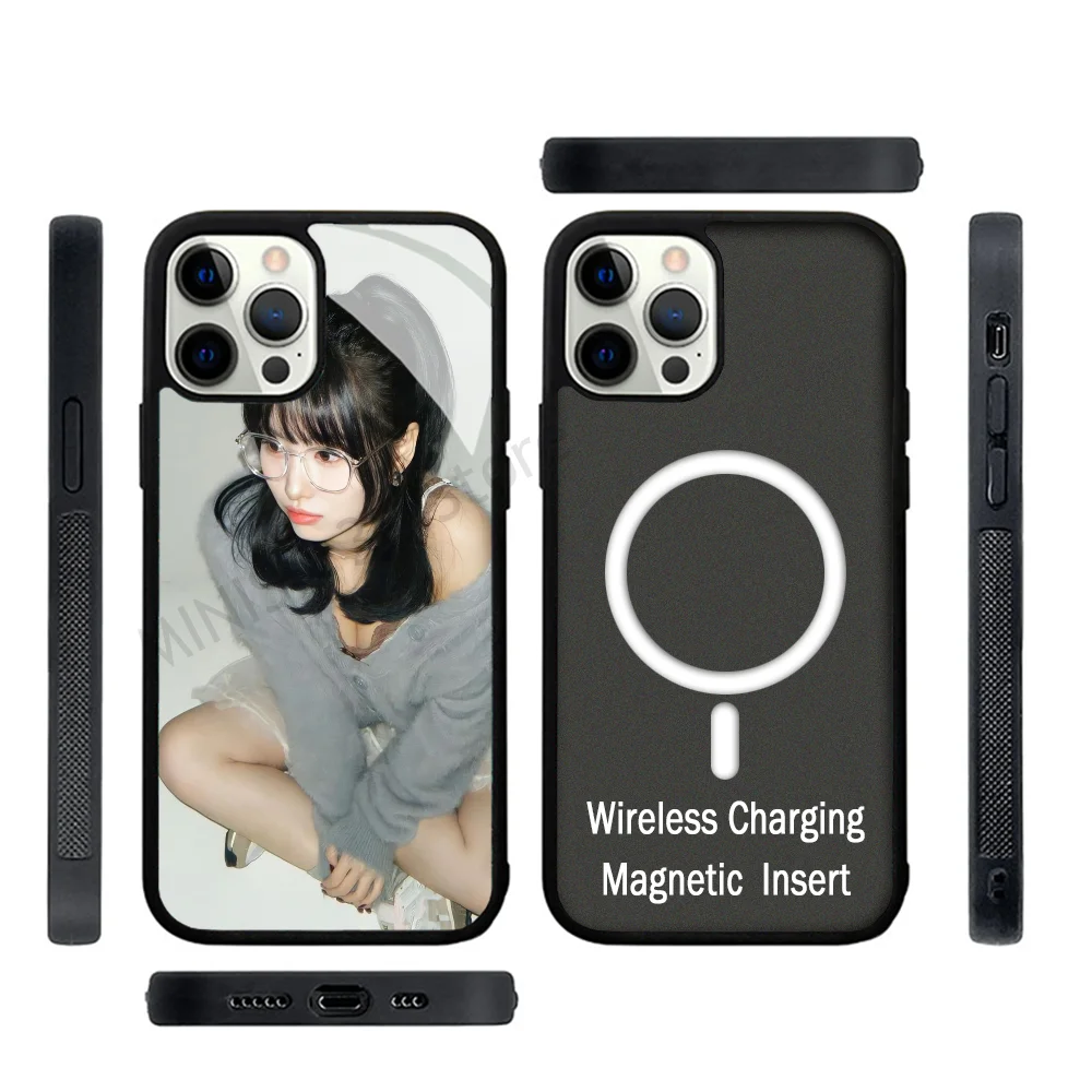 Momo Kpop T-Twice Girl Phone Case Strong Magnetic For IPhone 15 14 13 Pro Max 11 12 Mini For Magsafe