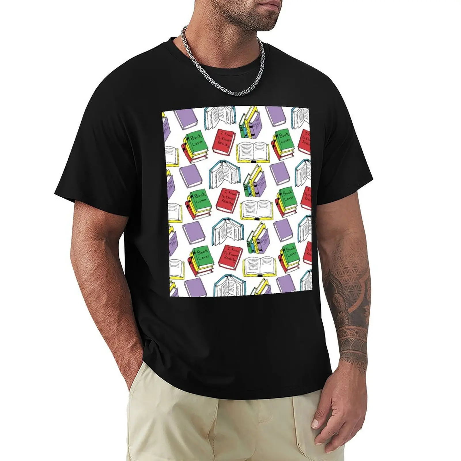 

Book Lover T-Shirt Funny t-shirt summer tops blue archive quick-drying t shirts for men pack