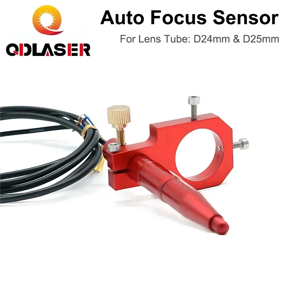 QDLASER Auto Focus Focusing Sensor Lens Tube D24 /D25mm Z-Axis For Automatic Motorized Up Down Table CO2 Laser Engraving machine