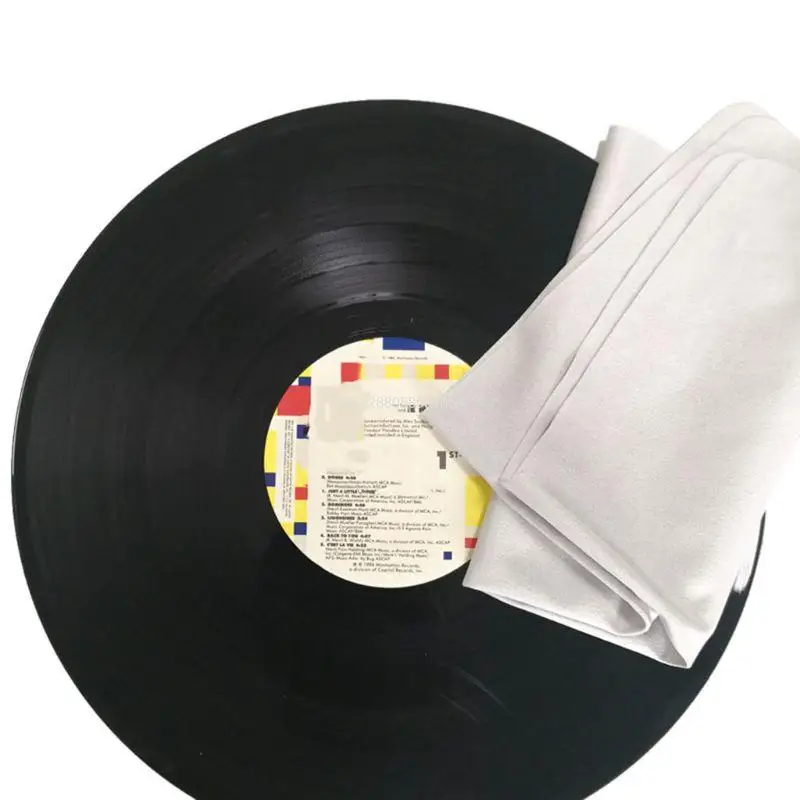 2PCS 40x40CM Water Absorbent Suede Deerskin Towels Cleaning Wash Cloth for LP Vinyl Records Cleaner Clean Accessories