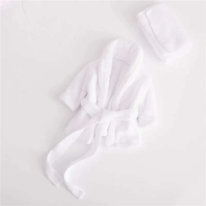 Peignoir de photographie pour nouveau-né, ensemble de tenue de Robe en molleton de corail épais pour séance photo pour nourrissons