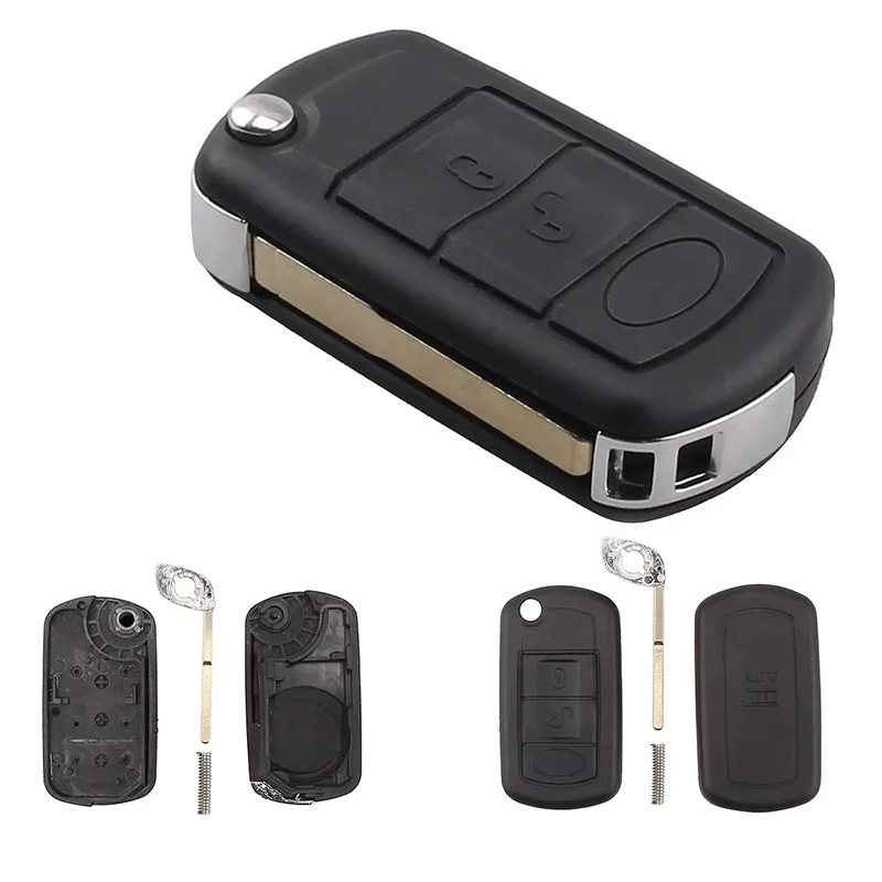 

3-кнопочный чехол для дистанционного ключа автомобиля для Land Rover Range Rover Sport LR3, чехол для откидного ключа, сменные автомобильные аксессуары