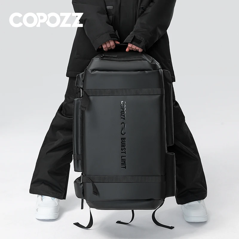 COPOZZ Ski Bag 55L Large Capacity for Storage Boots Helmet Snowboard Clothes Backpack Adjustable Waterproof Snowboard Bag Unisex