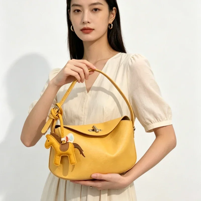 

Trendy Letter Logo Diaper Bag High-End Minimalist Solid Color Square Satchel Original Retro Leather Crossbody Handbag For Women
