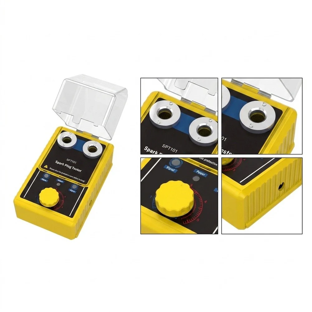 Dual-Hole Engine Ignition Diagnostic Tool for Autool SPT101 with Transparent Shield and Compact Handling Design