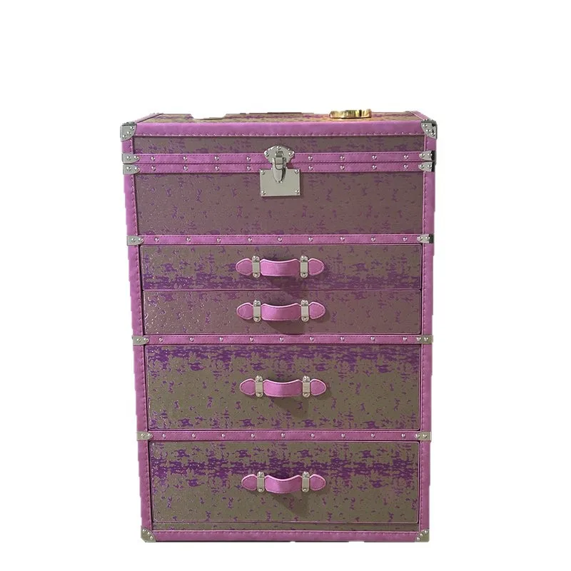 Vintage sea anemone purple chest of drawers high-end floor jewelry jewelry cabinet