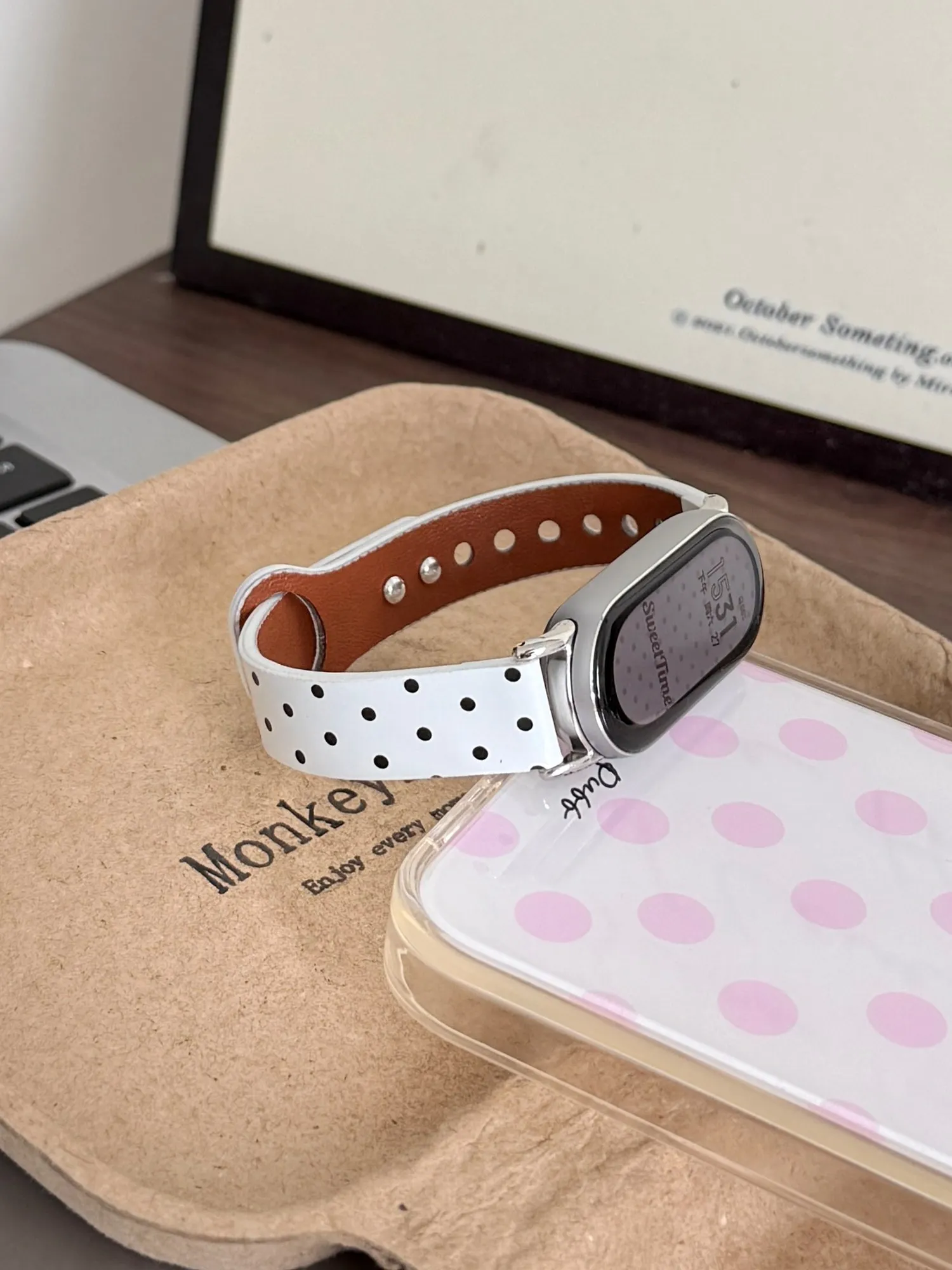 Красивый кожаный ремешок в форме звезды с точками для Xiaomi Band 10 9 8 NFC, аксессуар-ремешок