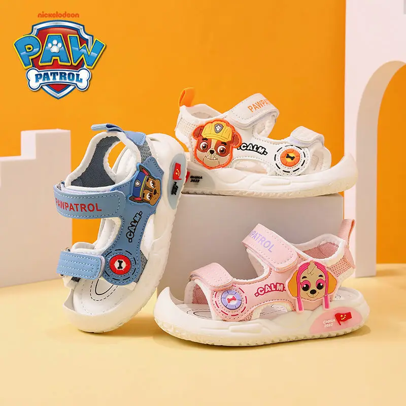 Paw Patrol Chase Summer Kids Sandals ragazzi ragazze scarpe per bambini pantofole morbide antiscivolo Cartoon Hole scarpe da bambino Sandy Beach