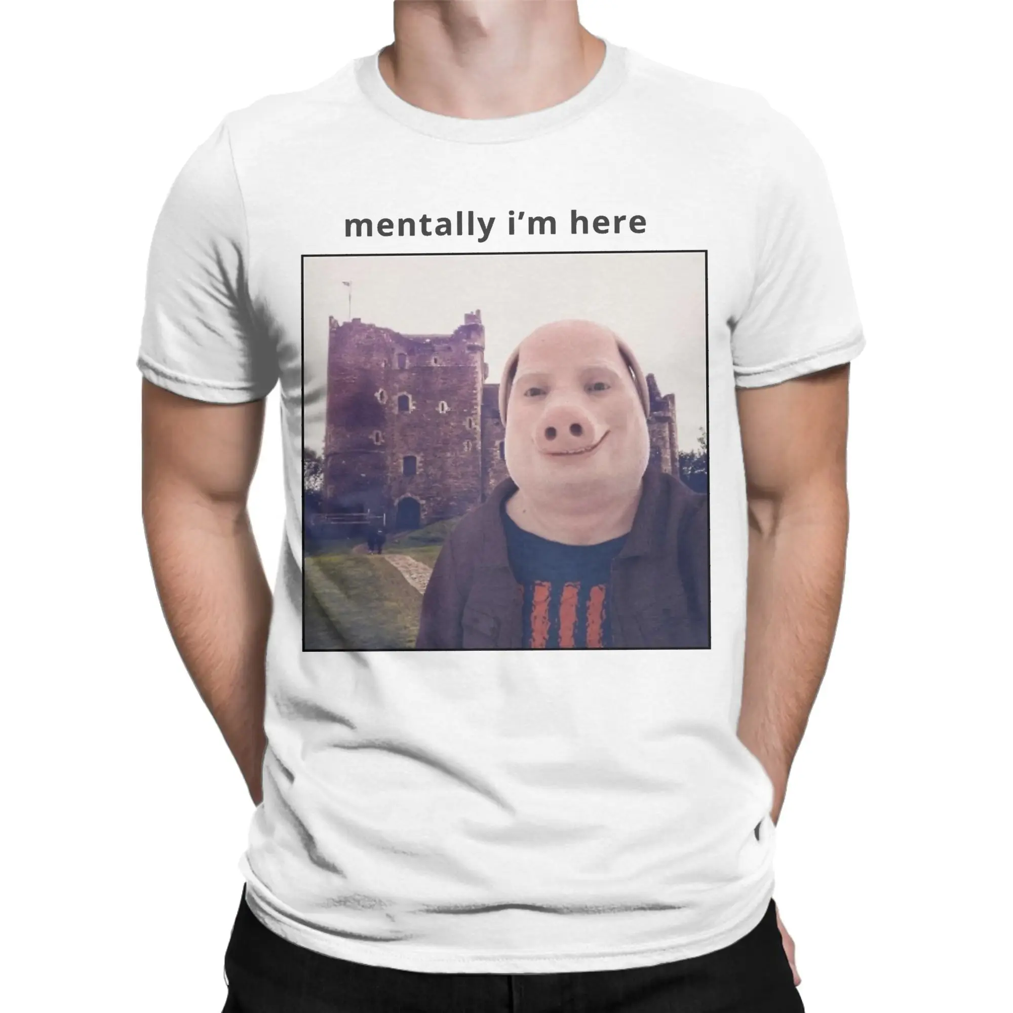 

Funny Mentally I'm With John Pork Apparel Unisex T Shirts 100% Cotton Tee Graphic Printing T-shirt Clothes