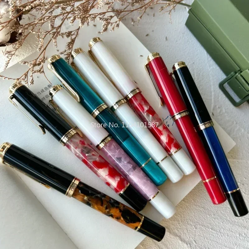 New ADMOK M400 Acrylic Piston Fountain Pen Soft Smooth No.5 Nib Inking Applicable For Pelikan M400/405 Students Writing Gift Pen