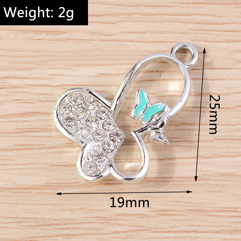 10 Stück 12 x 23 mm süße Legierung Liebe Herz Schlüssel Charms Anhänger für Schmuckherstellung Halskette Ohrringe DIY handgemachte Schlüsselanhänger Handwerk Versorgung – Detail 9