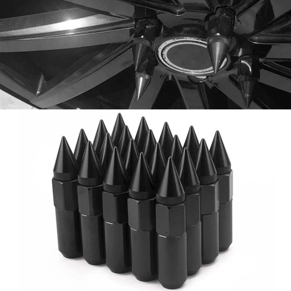 

20 шт., автомобильная универсальная гайка с проушиной колеса M12X1,5/1,25, автомобильная композитная гайка, стальная головка, стопорные колесные гайки, болт с удлиненным шипом