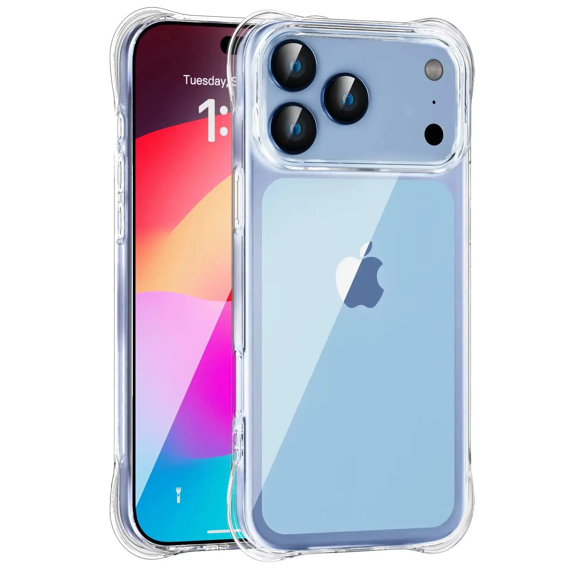 Super stoßfeste, klare Hülle für iPhone 17 Air 16e 16 E 15 Pro Max 14 Plus 13 12 11 Eckenschutz-Telefonabdeckungszubehör
