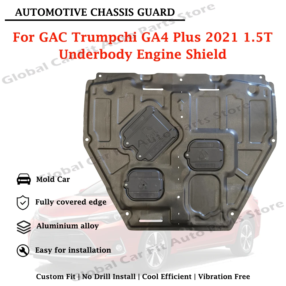 Engine Skid Plate Chassis Bottom Guard For GAC Trumpchi GA4 Plus 2021 1.5T Anti-Collision Splash Shield Replacement