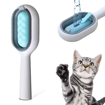 TONG 3 in 1 반려동물 그루밍 브러쉬 세트, 젖은 고양이 털 제거 빗, 물탱크 포함, 끈끈한 브러쉬 2.0, 고양이와 개용