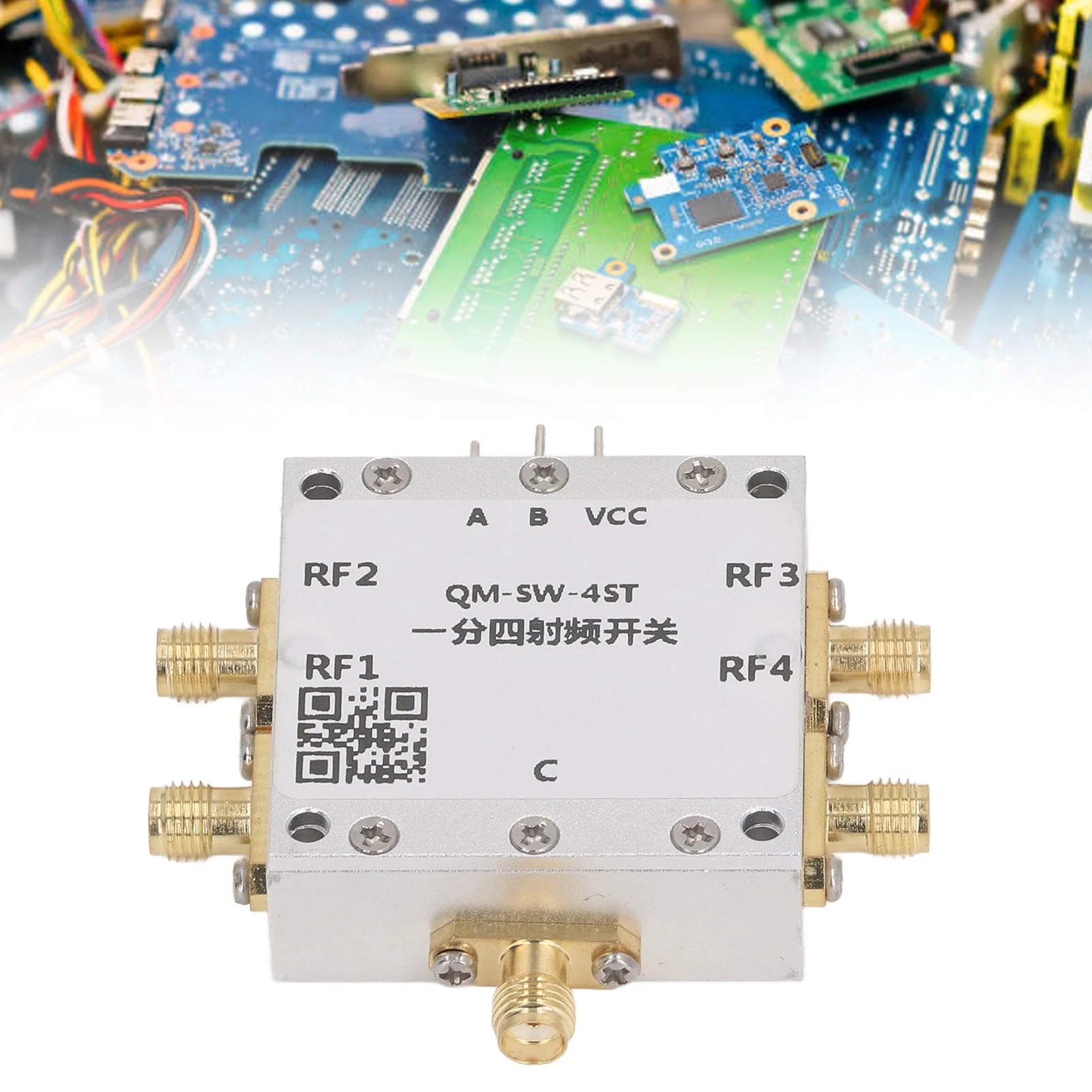 Module de commutation RF, Excellent matériau en alliage d'aluminium, coque de Structure CNC, pas facilement endommagé, Module de commutation RF SP4T multifonctionnel