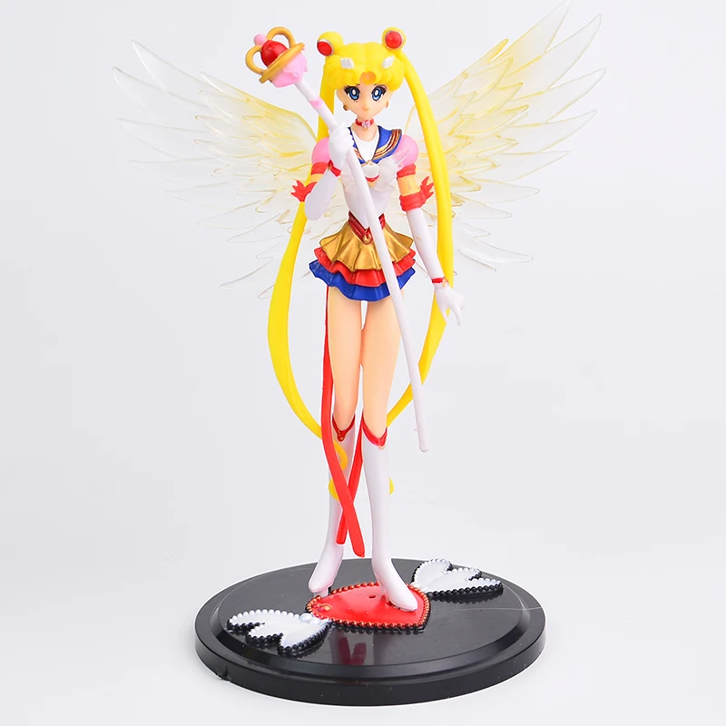 Japan Anime 16cm Sailor Moon Dress Queen Action Figure PVC Wedding Dress Collection Model toys for Decor Cartoon Doll Gift